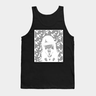 VHS (BLACK AND WHITE) - SAD JAPANESE ANIME AESTHETIC Tank Top